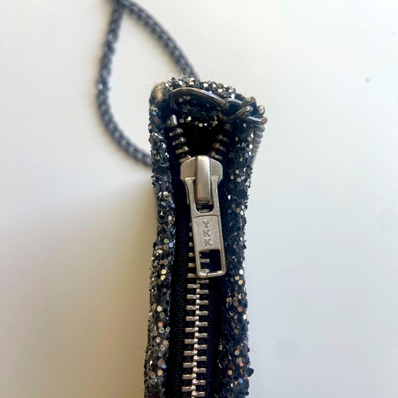 J. Crew ๐ค Sequin Crossbody Black Silver - Picture 5 of 8